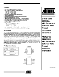 datasheet for AT24CS128-10PC by ATMEL Corporation