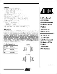datasheet for AT24CS128N-10SC by ATMEL Corporation