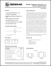 datasheet for GX4201 by Gennum Corporation