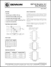 datasheet for GX214-ACDB by Gennum Corporation