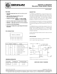 datasheet for GB4550-CSA by Gennum Corporation