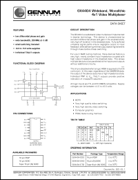 datasheet for GX4404-CTD by Gennum Corporation
