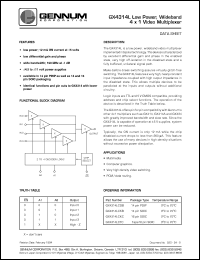 datasheet for GX4314LCDB by Gennum Corporation