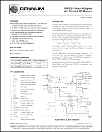 datasheet for GT4124-CDF by Gennum Corporation