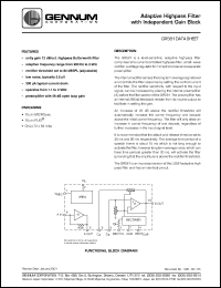 datasheet for GR581 by Gennum Corporation