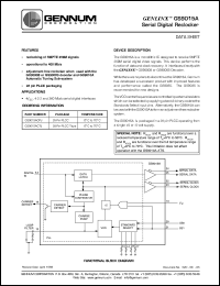 datasheet for GS9015ACPJ by Gennum Corporation