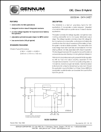 datasheet for GS3024A by Gennum Corporation