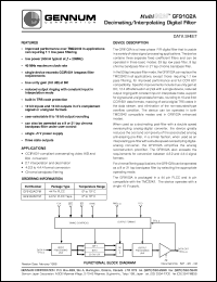 datasheet for GF9102ACPM by Gennum Corporation