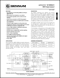 datasheet for GS9021-CFU by Gennum Corporation