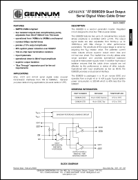 datasheet for GS9029-CTD by Gennum Corporation