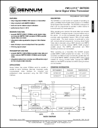 datasheet for GS7000-CQT by Gennum Corporation