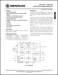 datasheet for GS1515-CTM by Gennum Corporation