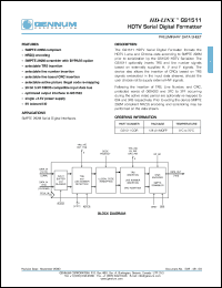 datasheet for GS1511-CQR by Gennum Corporation