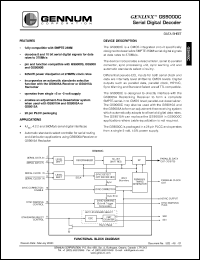 datasheet for GS9000CCPJ by Gennum Corporation