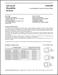 datasheet for AMS1505CT-2.85 by 