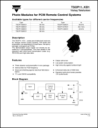 datasheet for TSOP1130KD1 by Vishay Telefunken