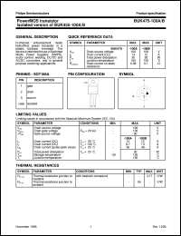 datasheet for BUK475-100A by Philips Semiconductors