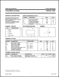 datasheet for BUK481-100A by Philips Semiconductors