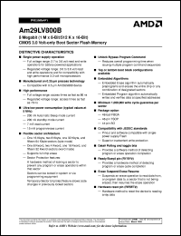 datasheet for AM29LV800BT70RFI by AMD (Advanced Micro Devices)