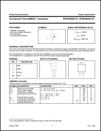 datasheet for PHB30NQ15T by Philips Semiconductors