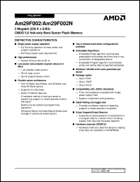 datasheet for AM29F002T-70PCB by AMD (Advanced Micro Devices)