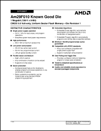 datasheet for AM29F010-120DGC1 by AMD (Advanced Micro Devices)