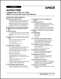 datasheet for AM29F160BT-120EI by AMD (Advanced Micro Devices)