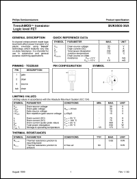 datasheet for BUK9505-30A by Philips Semiconductors