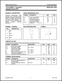 datasheet for BUK7540-100A by Philips Semiconductors