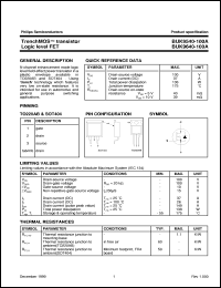 datasheet for BUK9540-100A by Philips Semiconductors