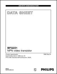 datasheet for BFQ221 by Philips Semiconductors