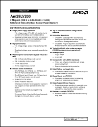 datasheet for AM29LV200B-150FI by AMD (Advanced Micro Devices)