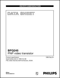 datasheet for BFQ245 by Philips Semiconductors