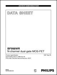 datasheet for BF998WR by Philips Semiconductors