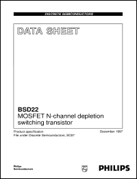 datasheet for BSD22 by Philips Semiconductors