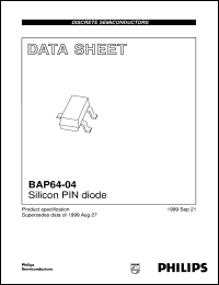 datasheet for BAP64-04 by Philips Semiconductors