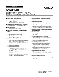 datasheet for AM29F400BB-90FCB by AMD (Advanced Micro Devices)