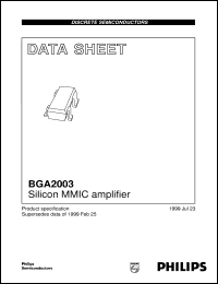 datasheet for BGA2003 by Philips Semiconductors