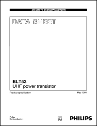 datasheet for BLT53 by Philips Semiconductors