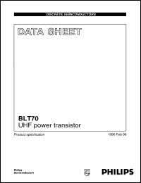 datasheet for BLT70 by Philips Semiconductors