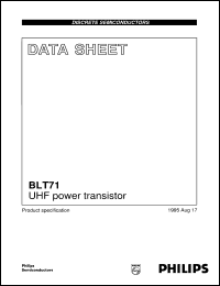 datasheet for BLT71 by Philips Semiconductors