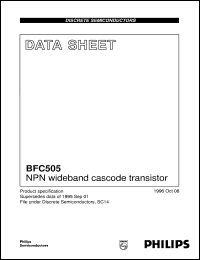datasheet for BFC505 by Philips Semiconductors