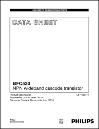 datasheet for BFC520 by Philips Semiconductors