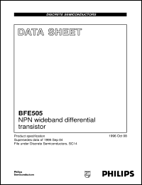 datasheet for BFE505 by Philips Semiconductors