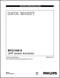 datasheet for BFG10W/X by Philips Semiconductors