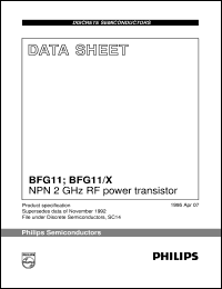 datasheet for BFG11 by Philips Semiconductors