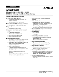 datasheet for AM29F800BT-150FCB by AMD (Advanced Micro Devices)