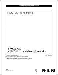 datasheet for BFG25A/X by Philips Semiconductors