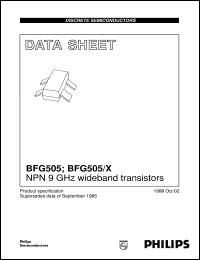 datasheet for BFG505 by Philips Semiconductors