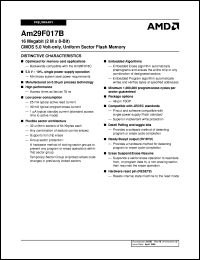 datasheet for AM29F017B-70EIB by AMD (Advanced Micro Devices)